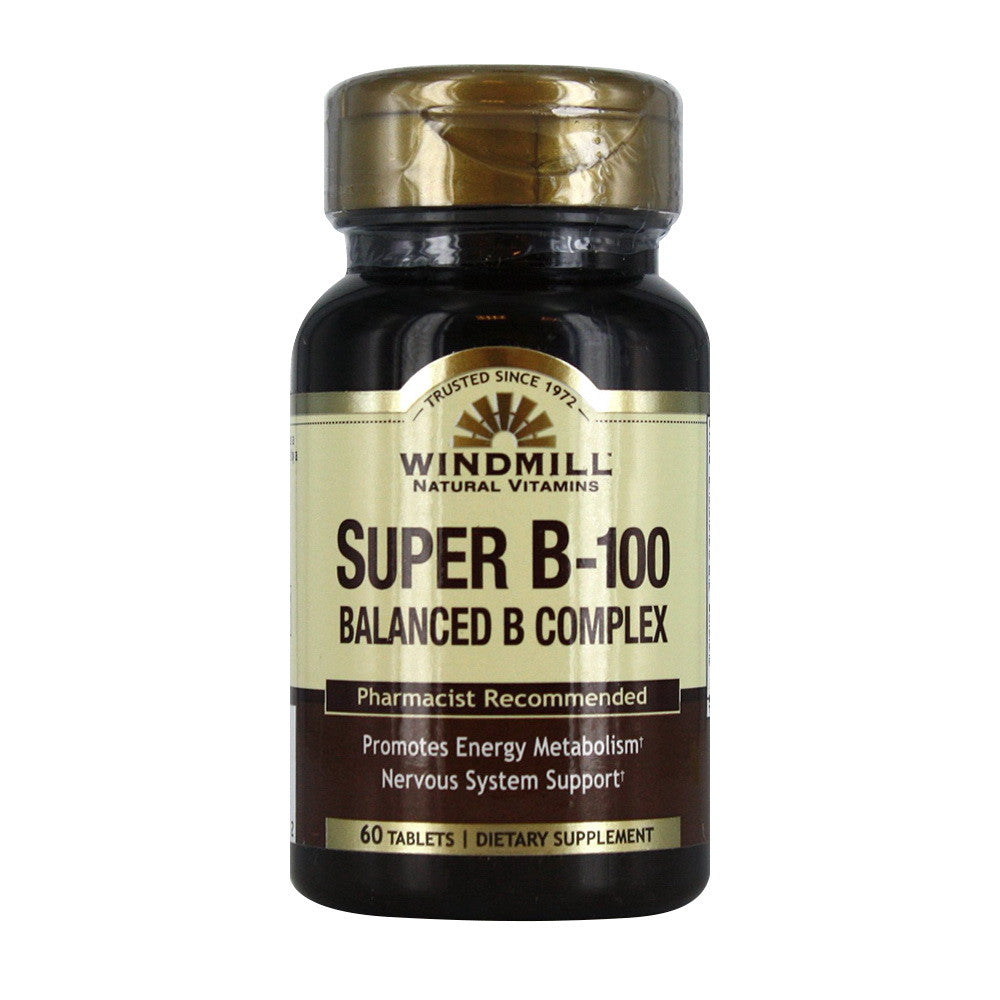 Windmill Super B-100 Balance B Complex Tablets - 60 Ea